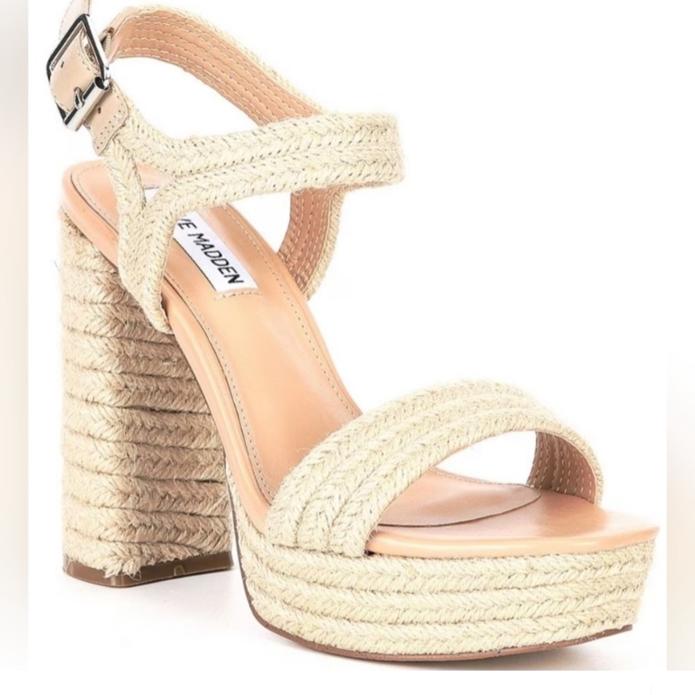 Steve Madden Lombardo Jute Platform Heels